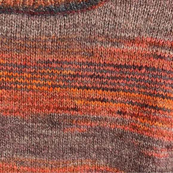 B. Young Mohair Wool Blend Burnt Orange Crew Neck Sweater Medium - Picture 8 of 8